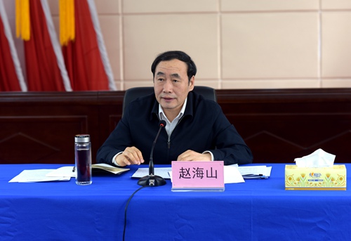 图为副省长赵海山讲话